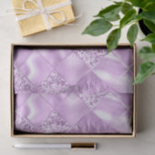 Elegant Lila Glitter Diamond Lattice Pattern Tissuepapier (Geschenk)