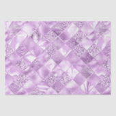 Elegant Lila Glitter Diamond Lattice Pattern Tissuepapier (Voorkant)