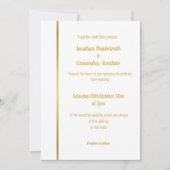 ELEGANT LILA GOLD WEDDING INVITATION KAART (Voorkant)