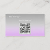 elegant lila-grijs ombré visitekaartje (Achterkant)