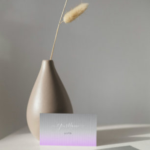 elegant lila-grijs ombré visitekaartje