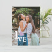 Elegant Lila hart Foto Fancy Love Wedding Save The Date (Staand voorkant)