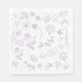  Elegant Lila Lavendel Bloementuin Servet (Voorkant)