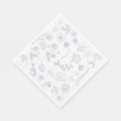 Elegant Lila Lavendel Bloementuin Servet (Hoek)