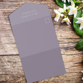 Elegant Lila Lavendel Modern RSVP All In One Uitnodiging