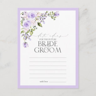 Elegant Lila Lavender Floral Date Ideeën Briefkaart