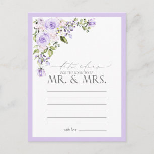 Elegant Lila Lavender Floral Date Ideeën Briefkaart