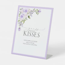 Elegant Lila Lavender Floral Hoeveel Kisses