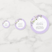Elegant Lila Lavender Floral Vrijgezellenfeest Confetti (Voorkanten)
