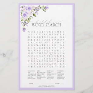 Elegant Lila Lavender Floral Vrijgezellenfeest Gam