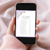 Elegant Lila Lavender Floral Vrijgezellenfeest Gam Kaart