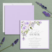 Elegant Lila Lavender Floral Vrijgezellenfeest Kaart