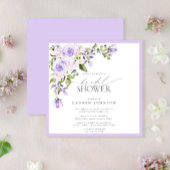 Elegant Lila Lavender Floral Vrijgezellenfeest Kaart