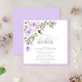 Elegant Lila Lavender Floral Vrijgezellenfeest Kaart