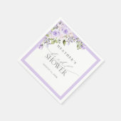 Elegant Lila Lavender Floral Vrijgezellenfeest Servet (Hoek)