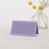 Elegant Lila lavender Klassieke bruiloft met scrip Plaatskaartje (Achterkant)