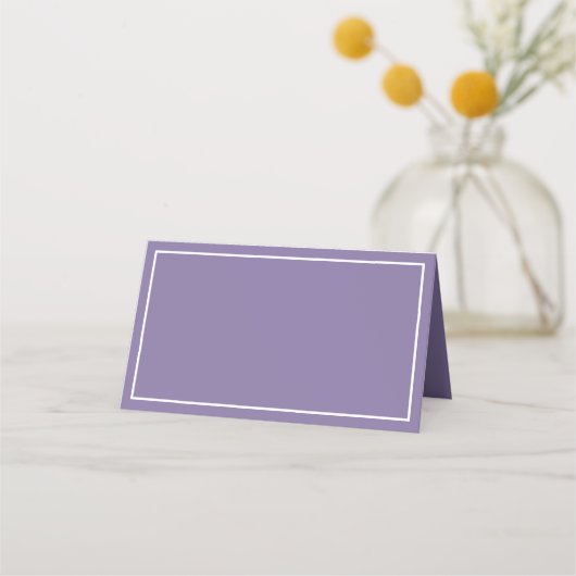 Elegant Lila lavender Klassieke bruiloft met scrip Plaatskaartje (Achterkant)