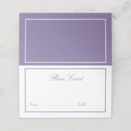 Elegant Lila lavender Klassieke bruiloft met scrip Plaatskaartje