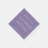 Elegant Lila lavender Klassieke bruiloft met scrip Servet (Hoek)
