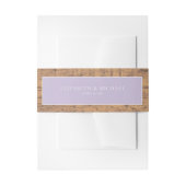 Elegant Lila Lavender Rustic Wood Wedding Uitnodigingen Wikkel (Voorkant Voorbeeld)