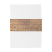 Elegant Lila Lavender Rustic Wood Wedding Uitnodigingen Wikkel (Achterkant Voorbeeld)