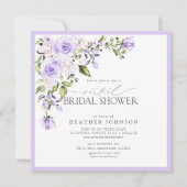 Elegant Lila Lavender Virtueel Vrijgezellenfeest U Kaart (Voorkant)