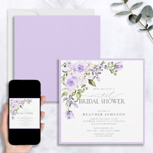 Elegant Lila Lavender Virtueel Vrijgezellenfeest U Kaart