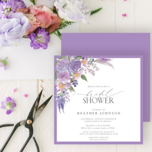 Elegant Lila Lavender Waterverf Vrijgezellenfeest  Kaart