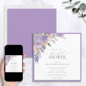 Elegant Lila Lavender Waterverf Vrijgezellenfeest  Kaart