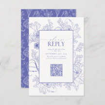 Elegant Lila Lavender Wedding QR Code