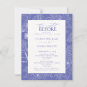 Elegant Lila Lavender Wedding Rehearsal Dinner Kaart (Voorkant)