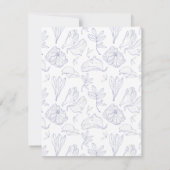 Elegant Lila Lavender Wedding Rehearsal Dinner Kaart (Achterkant)