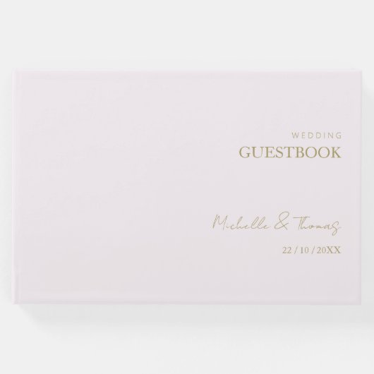 Elegant Lila minimalistisch Gastenboek (Voorkant)