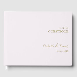 Elegant Lila minimalistisch Gastenboek