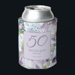 Elegant Lila Paars Floral Greenery 50th Birthday Blikjeskoeler<br><div class="desc">Mooie en elegante lila paarse bloemen en groen botanische waterverf 50e verjaardagsfeestje koelbox. Neem contact met mij op voor hulp bij maatwerk of voor het aanvragen van bijpassende of coördinerende producten.</div>