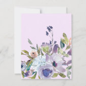 Elegant Lila Paars Floral Greenery Sweet 16 Kaart (Achterkant)