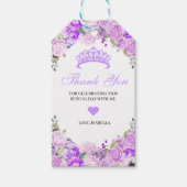 Elegant Lila Paars Floral Hartelijk dank Cadeaulabel (Voorkant)