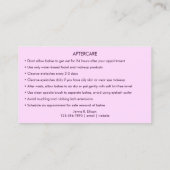 Elegant Lila Paars marmer Agate Lash Extension Visitekaartje (Achterkant)