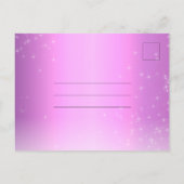 Elegant Lila Paars Quinceanera slaat de datum op Briefkaart (Achterkant)