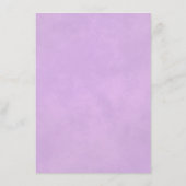 Elegant Lila Paars Roos bruiloft — Gegevens Informatiekaartje (Achterkant)