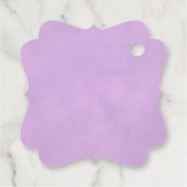 Elegant Lila Paars Roos Weddenschap Bedankt Bedankjes Labels (Achterkant)