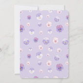Elegant Lila Pansies Vrijgezellenfeest Brunch Part Kaart (Achterkant)