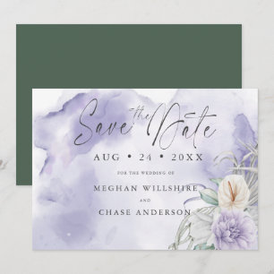 Elegant Lila Peony Floral Waterverf