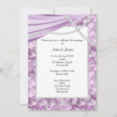 ELEGANT LILA SATIN MERMAID INSPIRED WEDING KAART (Voorkant)