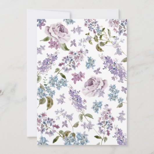 Elegant Lila Save the Date (Achterkant)