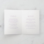 Elegant Lila Schrift Monogram Huwelijk (Binnen)