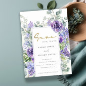 Elegant Lila Succulent Eucalyptus Botanisch Lijst Save The Date