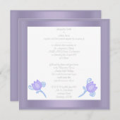 ELEGANT LILA TULIP WEDDING INVITATION KAART (Voorkant / Achterkant)
