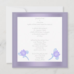 ELEGANT LILA TULIP WEDDING INVITATION KAART