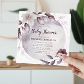 Elegant Lila Uitnodiging tot Baby shower